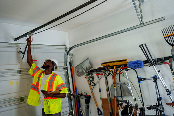 Professional Garage Door Panel Replacement technician working in Platteville, CO
